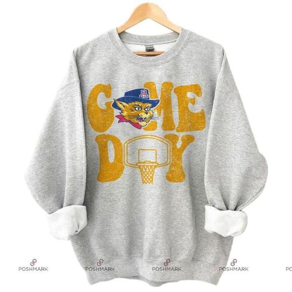 Tops - Col Arizona Wildcats Basketball Ncaa T Game Day Ready Sweatshirt Retro Vtg
